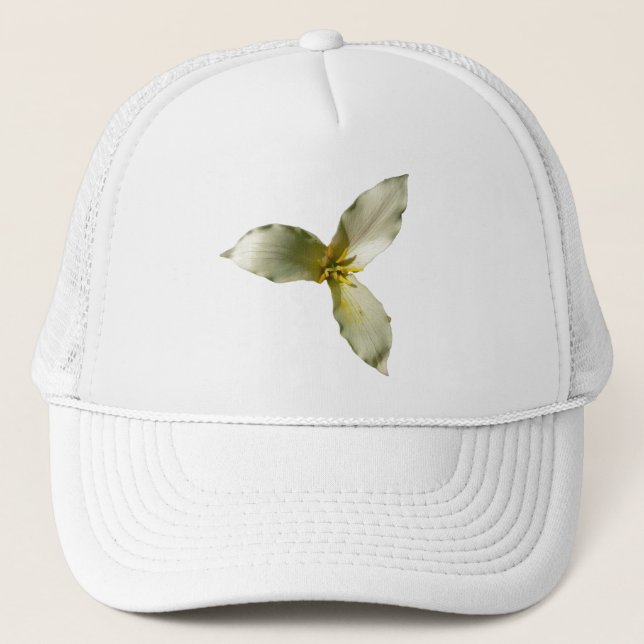 Boné White Trillium Flower Spring Wildflower (Frente)