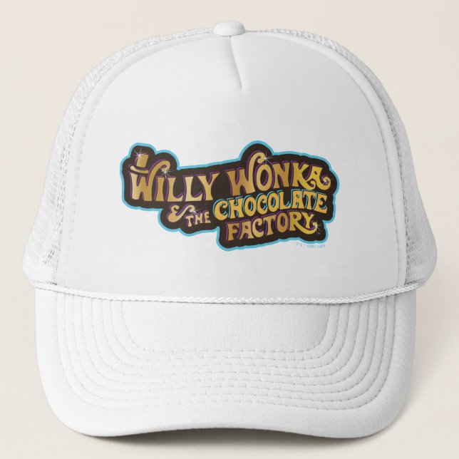 Boné Willy Wonka e o logotipo da fábrica de chocolate (Frente)