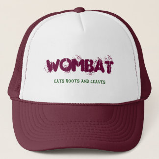 Boné Wombat, come raizes e folhas