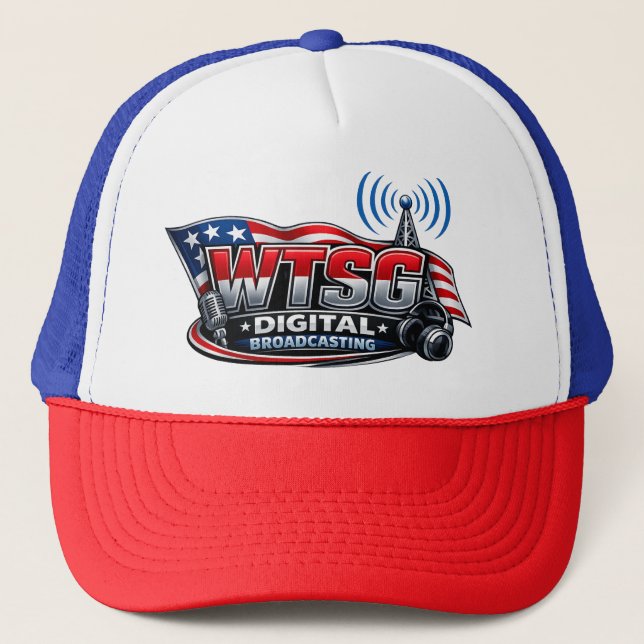 Boné WTSG Digital Broadcasting Logo Trucker Hat (Frente)