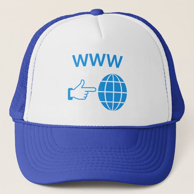 Boné WWW World Wide Web Globe Icon with Hand Pointer (Frente)