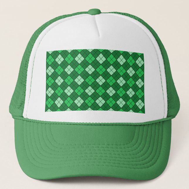 Boné Xadrez Verde (Frente)