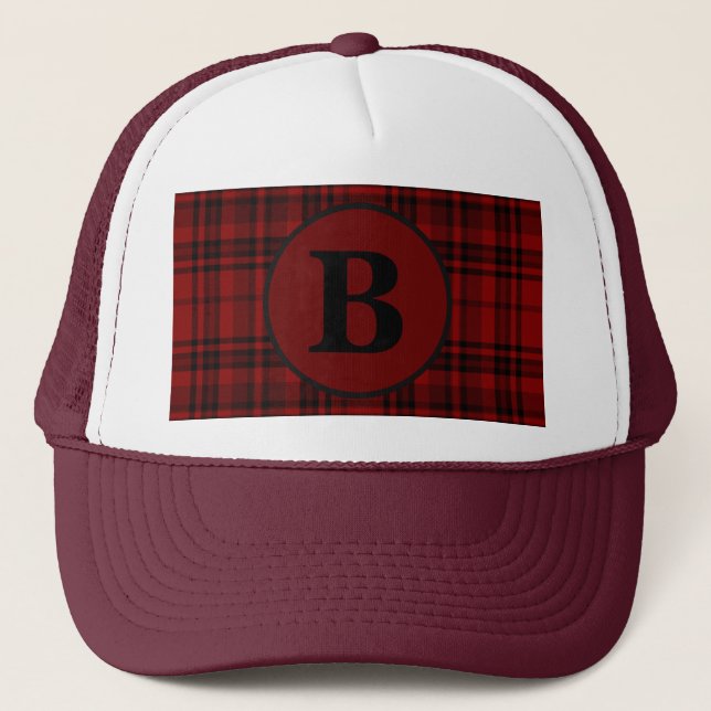 BONÉ XADREZ VERMELHO GINGHAM ESTILO FAZENDA  (Frente)