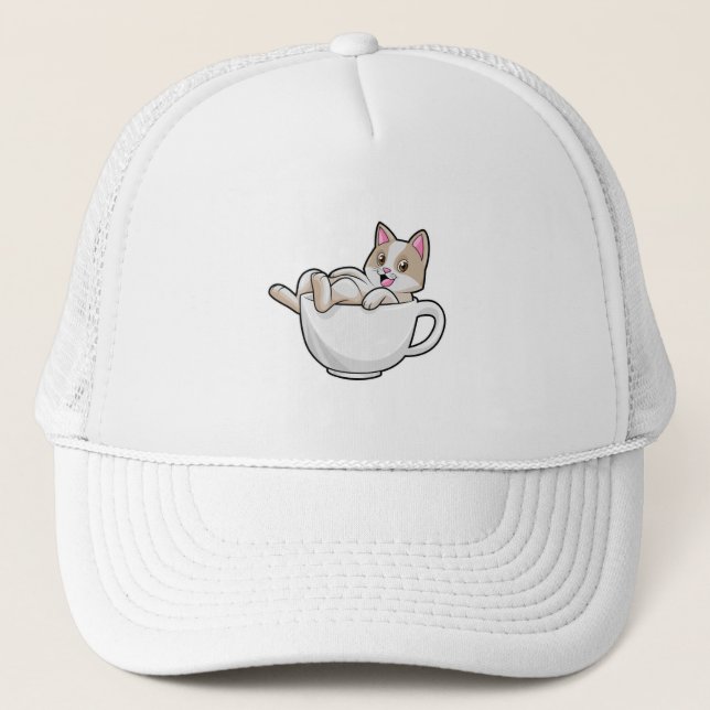 Boné Xícara de chá de gato (Frente)