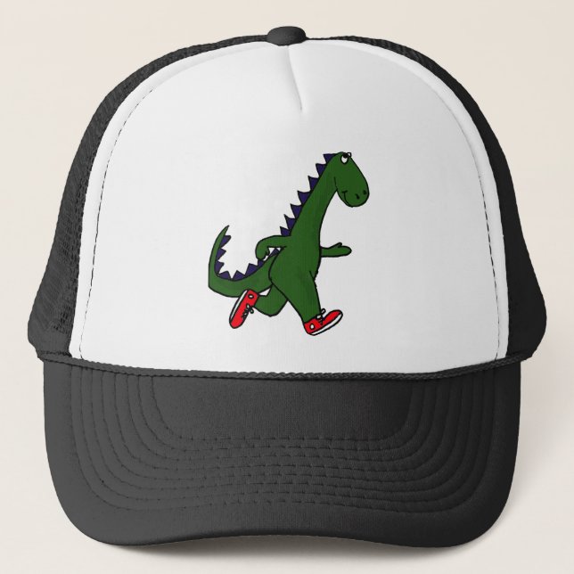 Boné XX- dinossauro engraçado da corrida com sapatilhas (Frente)