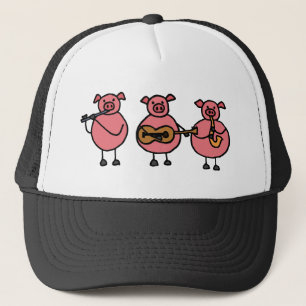 Boné XX- três porcos musicais pequenos