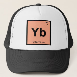 Boné Yb - símbolo da mesa periódica da química do