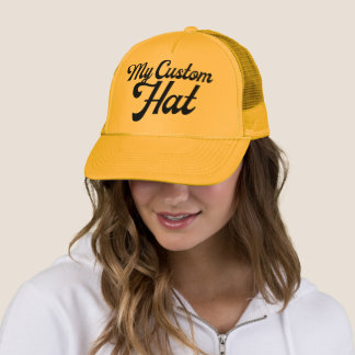 Boné YELLOW Custom Trucker Hat Mesh Back Cap Blank