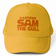 Yellow Sam, Gull Trucker Hat by Wighar