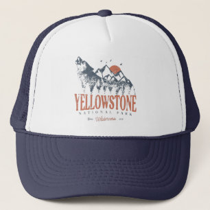 Boné Yellowstone National Park Wolf Mounates Vintage