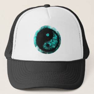 Boné Yin Yang Cyan Black O MUSEUM Zazzle Gifts