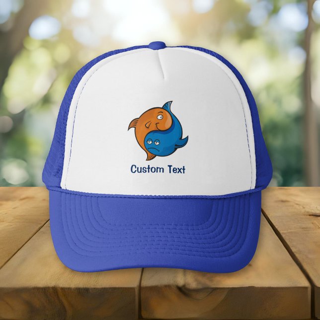 Boné Yin Yang Fish Cartoon (Criador carregado)