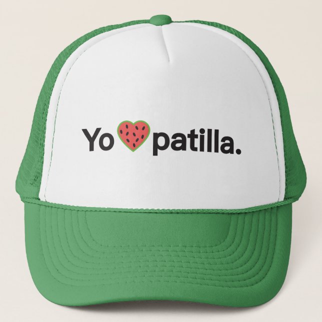 Boné Yo Amo Patilla Green Trucker Hat (Frente)