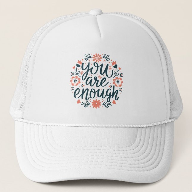 Boné You are enough self love mental health quotes cute (Frente)