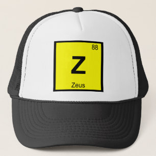 Boné Z - Zeus Deus Química Símbolo da Tabela Periódica