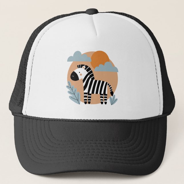 Boné Zebra Caprichosa Influenciada pela Escandinávia (Frente)