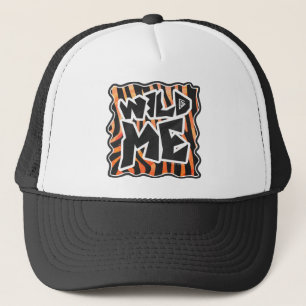 Boné Zebra Selvagem Preto e Laranja Me