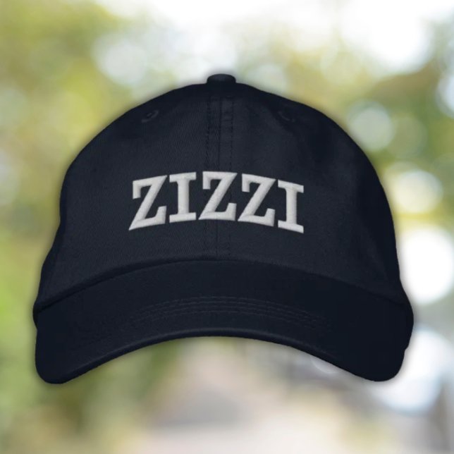 Boné Zizzi - Affectionate Sicilian Term Aunt/Uncle (Zizzi Embroidered Cap
Affectionate Sicilian Term for Aunt or Uncle)