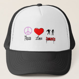 Boné zombis do amor da paz