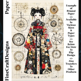 Boneca Asian Clockpunk de Kimono CK6 Papel de Álbu
