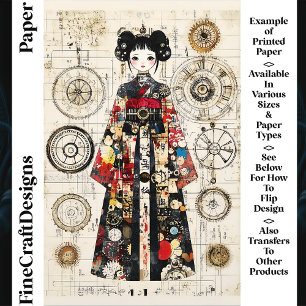 Boneca Asian Clockpunk de Kimono CK6 Papel de Álbu