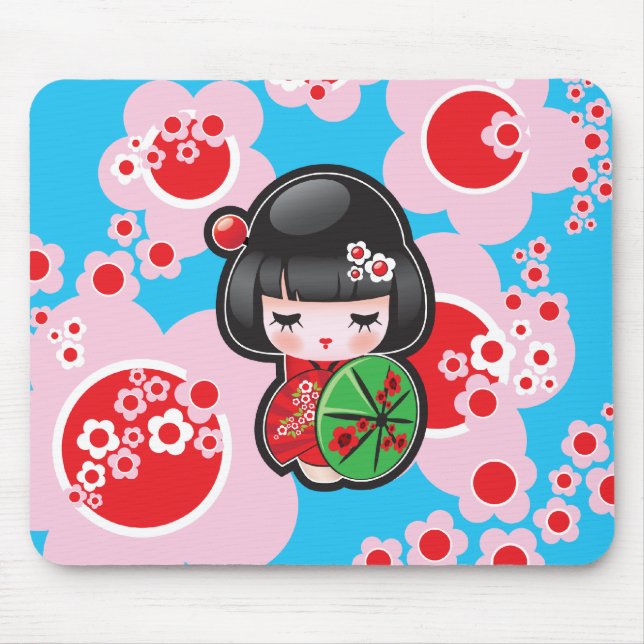 Boneca de Kawaii do japonês - Mousepad (Frente)