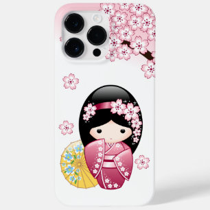 Boneca de Kokeshi do primavera - menina de gueixa