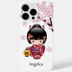 Boneca de Sakura Kokeshi - menina de gueixa