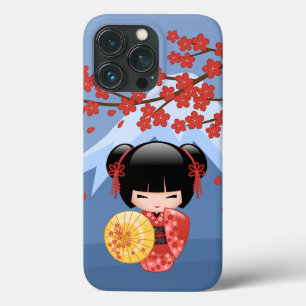 Boneca Red Sakura Kokeshi - Garota Gisha Bonita