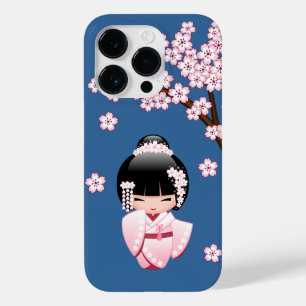 Boneca White Kimono Kokeshi - Garota Gisha Bonita