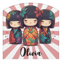 Bonecas Kokeshi Japonesas Fofas