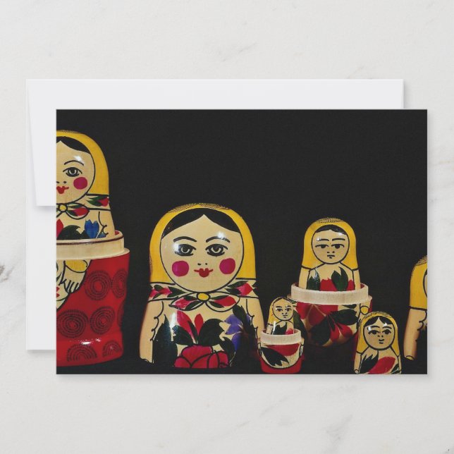 Bonecas russas, tradicional tinta de madeira russa (Frente)