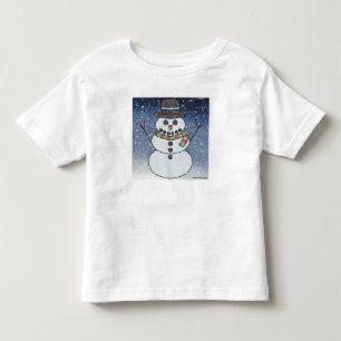 Boneco de Neve c/ Fundo (branco) - Camiseta de Beb