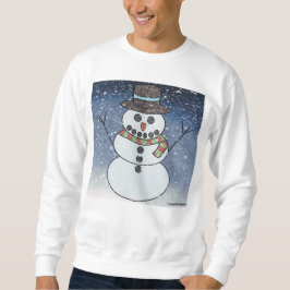 Boneco de Neve c/ Fundo (branco) - Suéter Masculin