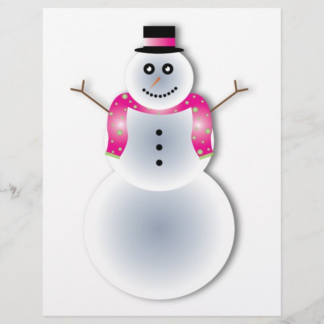 boneco de neve de natal assustador (Frente)