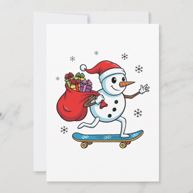 Boneco de Neve de Skate Legal | Skate de Natal Div (Frente)