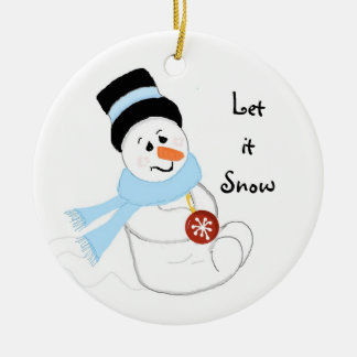 Boneco de Neve Fofo com Enfeite
