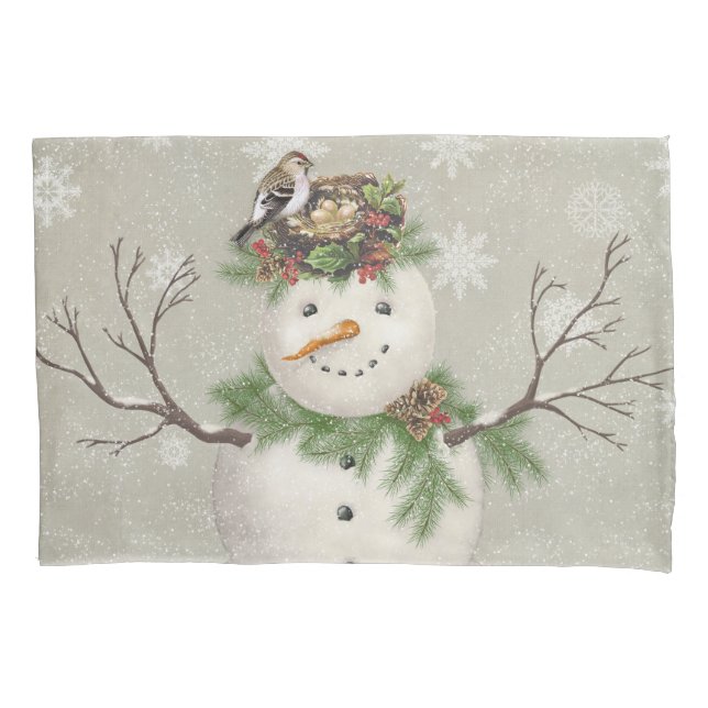 boneco de neve moderno do wintergarden do vintage (Frente)