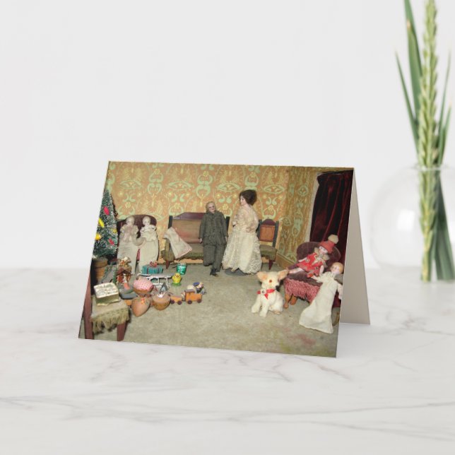 Bonecos Biscos no Cartão de Natal - Personalizávei (Frente)