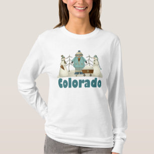 Bonecos de neve no t-shirt de Colorado