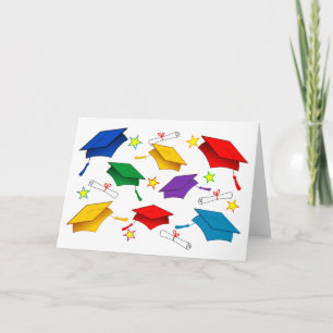 Bonés coloridos - Cartão de saudação de papel para