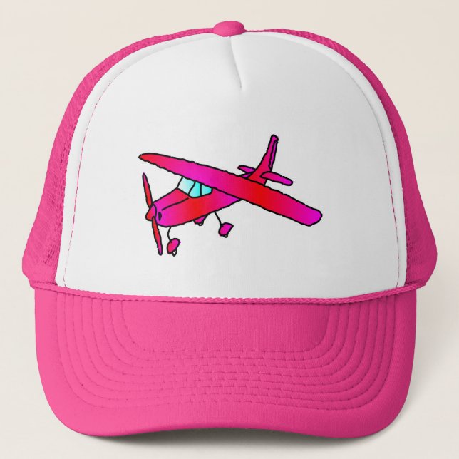 Bonés de boné de avião, cor-de-rosa (Frente)