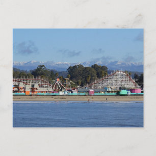 Bonés de neve em Papais noeis Cruz Cartão postal