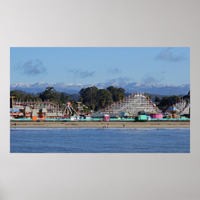 Bonés de neve em Papais noeis Cruz Impressão (Frente)