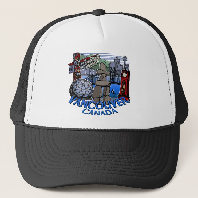 Bonés de Vancouver BC Trucker caps de Souvenir (Frente)