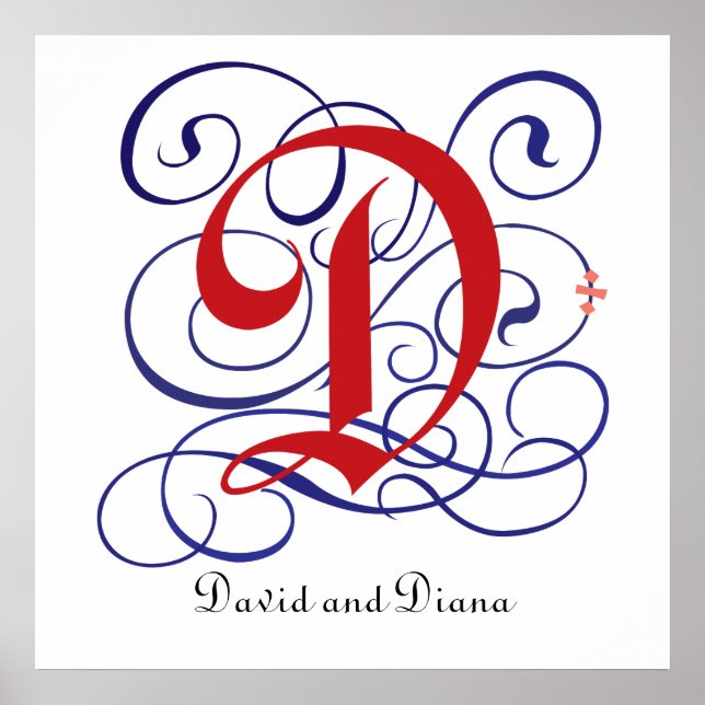 Bonés Góticos rico - Letra D, Poster PNG 300dpi (Frente)