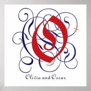 Bonés Góticos rico - Letra O, Poster PNG 300dpi