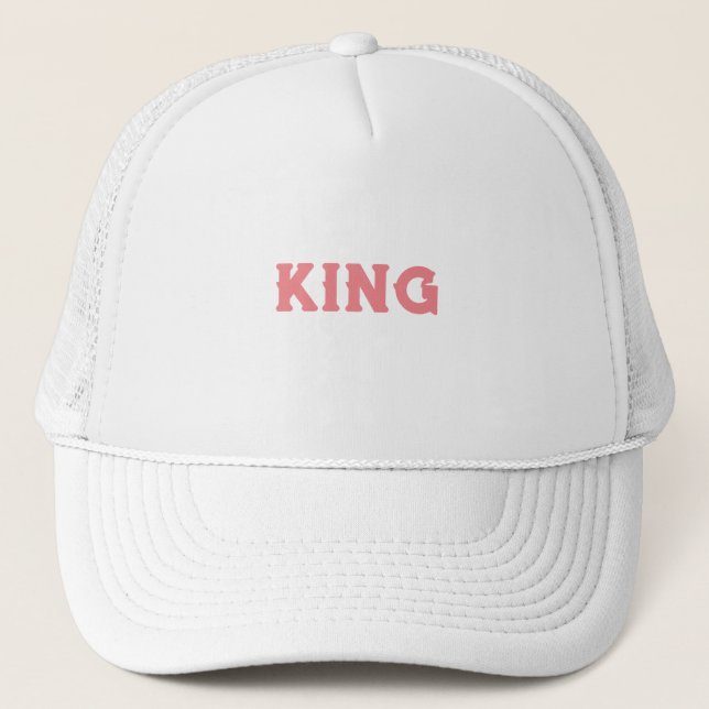 Bonés Personalizados Rei Texto Branco Caminhoneiro (Frente)