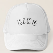 Bonés Personalizados Rei Texto Branco para Caminho