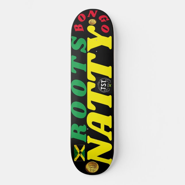 BONGO ROOTS NATTY 8 1/4" skateboard Deck (Frente)